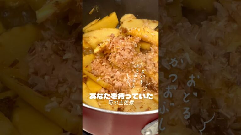 春が来た「たけのこの土佐煮」　#旬の食材 #山菜料理 #酒のつまみ #煮物 #筑前煮 #かつおぶし #阿蘇 #おふくろの味