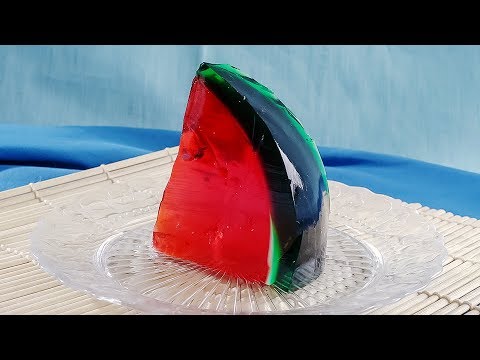 【最後ぷるぷるダンス♪】豪快スイカゼリー🍉