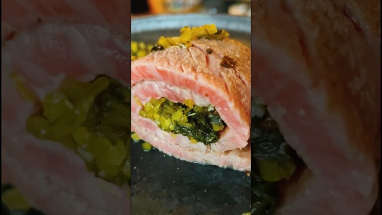 古壬生菜漬の肉巻き　贅沢バージョン　#肉巻き#壬生菜#漬物#打田漬物#ぬか漬け