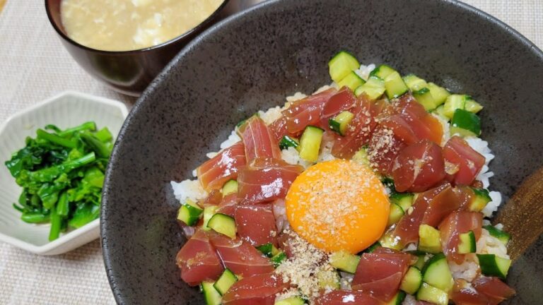 ある日の晩御飯 マグロユッケ丼の日