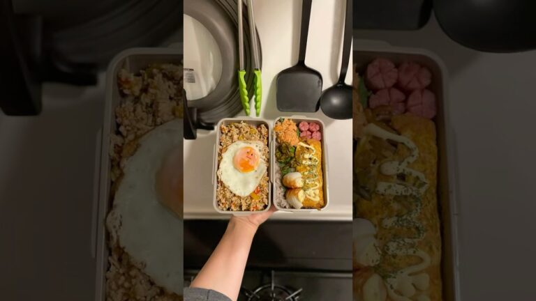 【和風ガパオライス弁当】【オムそば弁当】#short#夫弁当#毎日弁当#簡単弁当#主婦の日常