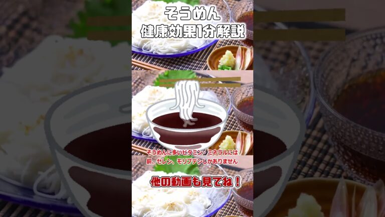 【ゆっくり解説】そうめんの栄養を1分で解説 #shorts
