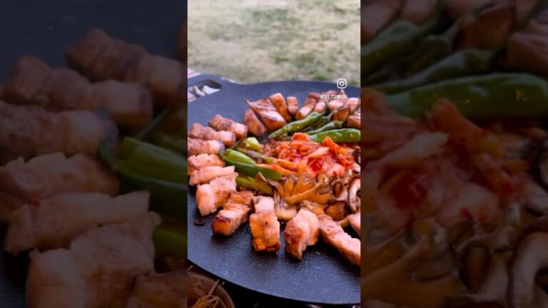 【キャンプ】マルチグリドルで作るサムギョプサルが最高だった