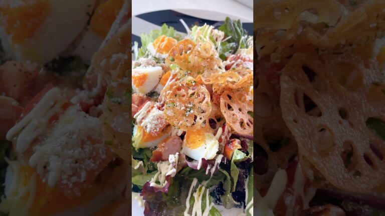 カリカリ蓮根チップで食感楽しい減塩サラダ #減塩食 #減塩