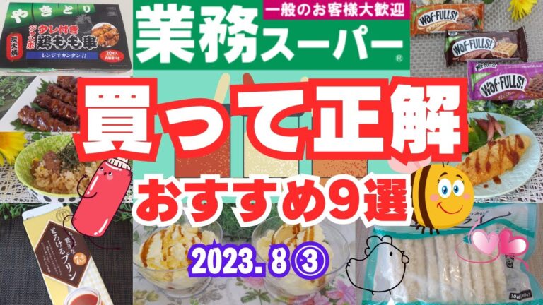 【業務スーパー】バーベキューにはもってこいのジャンボな炭火焼き鶏もも串／ちょっと贅沢なとろけるプリンアレンジ／ソフトワッフル3種甘くて美味💕／2023 8③おすすめ9選