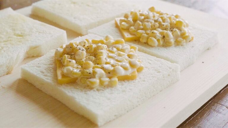 チェダーチーズとコーンのトースト（ホットサンドレシピ）