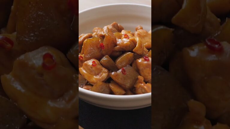 鶏肉とこんにゃくの煮物 | Roasted chicken and konjac #煮物#和食#鶏肉#こんにゃく#晩ごはん#晩酌