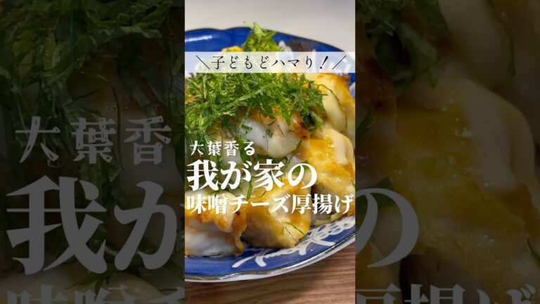 【子どももハマる】激うま！大葉香る厚揚げ味噌チーズ焼き！