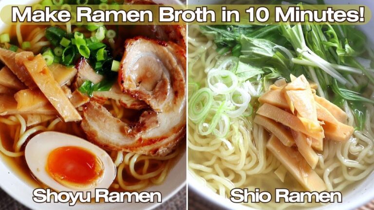Quick 10-Minute Shoyu & Shio Ramen Broth | Easy Japanese Soup Recipe!