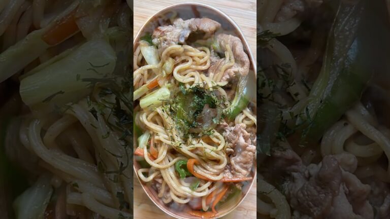 【朝5時】妻が寝てる間に塩焼きそば弁当を作る旦那