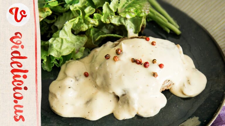 濃厚とろ〜りソースがかかったホワイトハンバーグ♪｜How to make White sauce hamburger steak