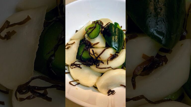 カブときゅうりの塩昆布和えの作り方　簡単だけど、おつまみやお口直しにおすすめです！ #簡単美味しい #カブ #きゅうりレシピ #塩昆布 #marcyu