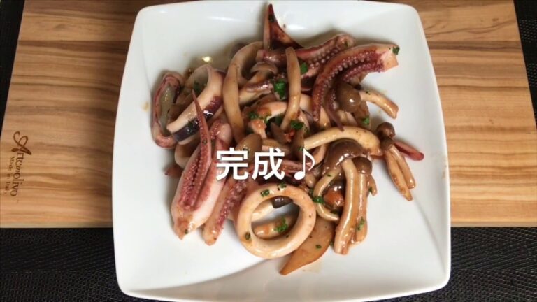 スルメイカのガーリックソテー 《パレオ魚介レシピ》