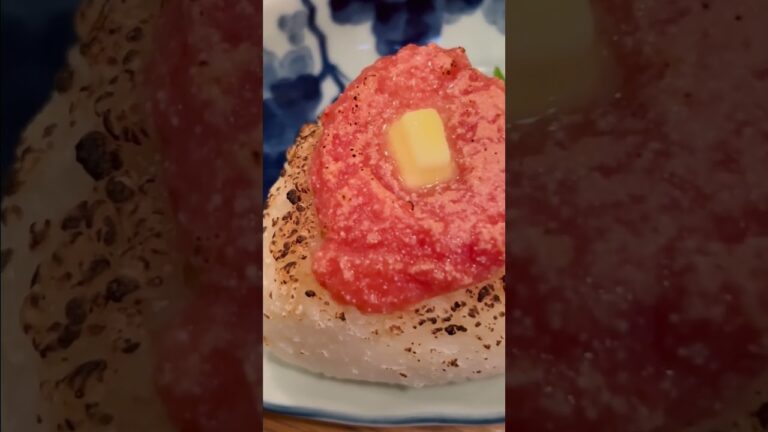 明太子バター焼きおにぎりスクロール Sctolling Grilled rice ball with cod roe and butter
