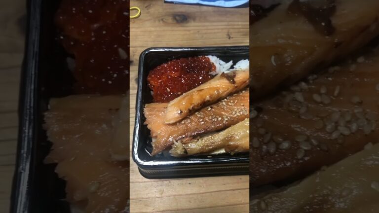 鮭ハラスのもろみ醤油焼き重🍚