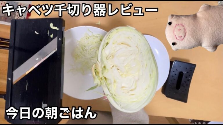 【ぶぅlog】キャベツの千切り器レビュー&今日の朝ごはん【Vlog】アラサー主婦日記