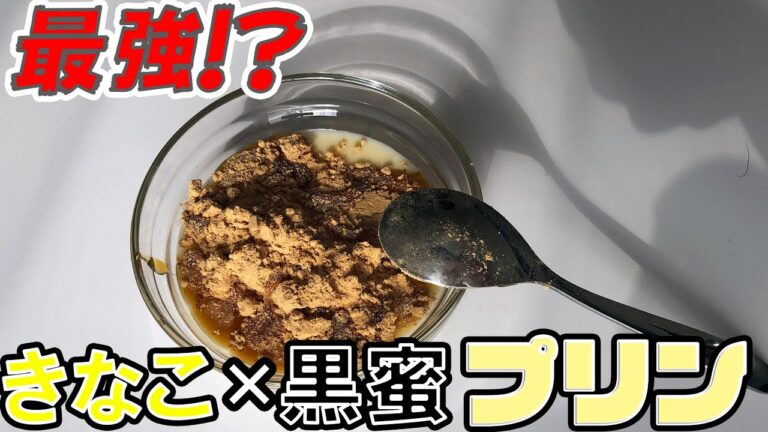 【最強タッグ】300円で黒蜜×きなこプリンを作ったら美味しすぎ【自炊日記番外編】
