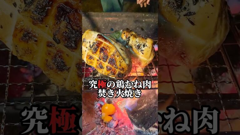 【肉汁滴る鶏胸肉‼︎超簡単レシピ】うまなる液に漬けて焚き火で焼くだけ#shorts#キャンプ#bbq