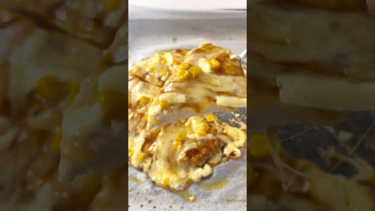 照り焼きチキンピザ🍗もう生地いらない…むね肉ジューシー！ #food #ダイエット