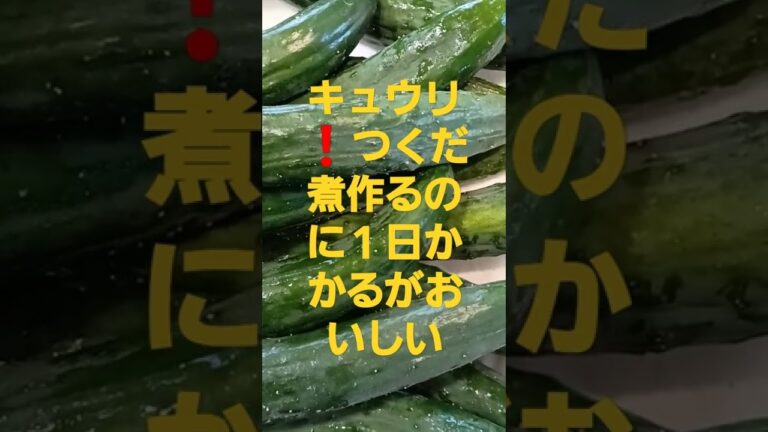 キュウリ‼️つくだ煮‼️作るのに１日かかるが‼️本当に美味しい‼️