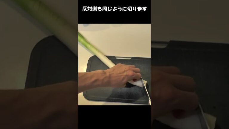 長ネギのみじん切り。このやり方覚えると一気に楽になる。#shorts