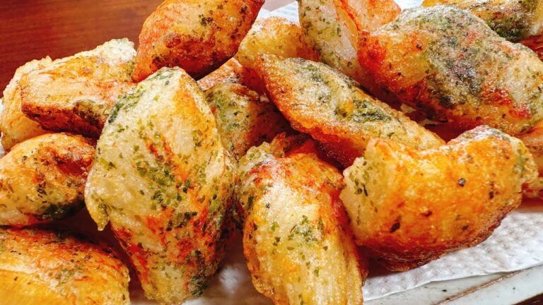 【2分焼くだけ】“天ぷらより簡単で超サクサク！” とベタ褒めされた、驚くほど超旨い『サクサク磯辺カニカマ』食費節約／おかず／おつまみ／ダイエット／ 高タンパク、低糖質、低脂質／弁当／業スーレシピ