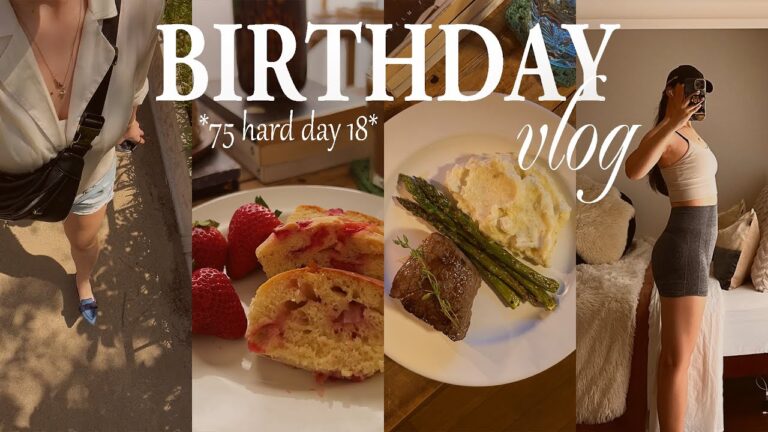 33歳ソロ誕生日Vlog🎂 (宅トレ、ダイエット、ヘルシーケーキレシピ、75 HARD)