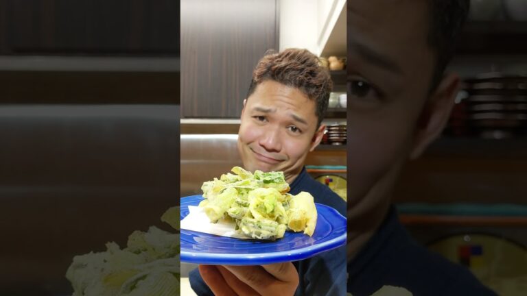 プロが揚げる☆サックサク!!【葉玉ねぎ】かき揚げ　箸だけで簡単！