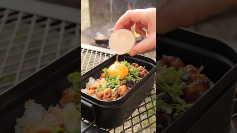 惣菜で簡単。炭火焼き鳥丼#キャンプ飯 #yakitori