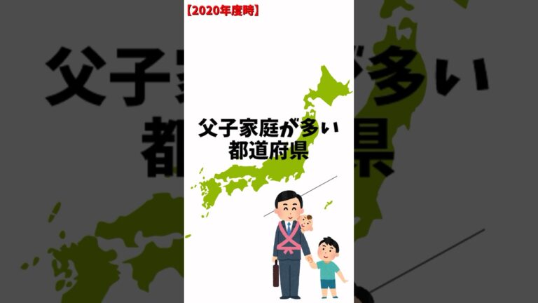 父子家庭が多い都道府県ランキング