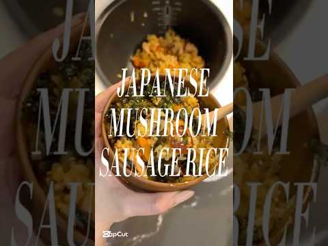 The 1 ingredient auto-levels up any Rice Cooker One Pot Rice. Japanese Mushroom Sausage Rice.