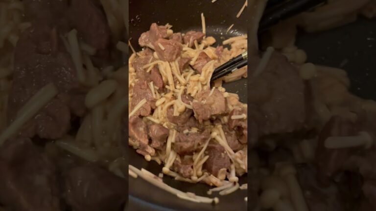 牛肉とエノキの和風パスタ🍝