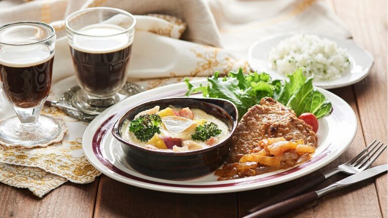 グラタン＆ポークジンジャーの欲ばり晩ごはん＜ABCクッキングスタジオの月替わりコース 11月Bメニュー＞