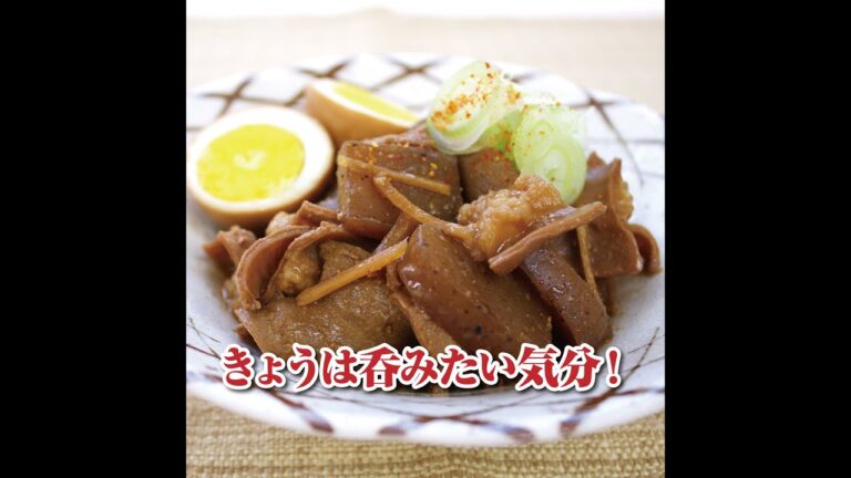 どて煮風もつ