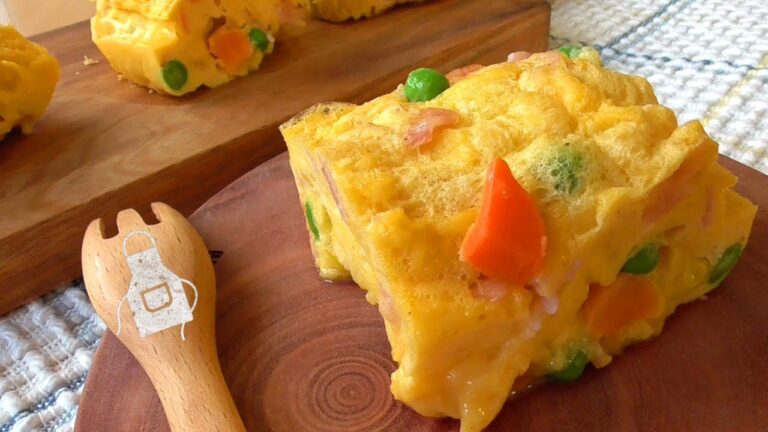 【混ぜるだけで完成】具沢山オムレツ！お弁当に、あと一品に！