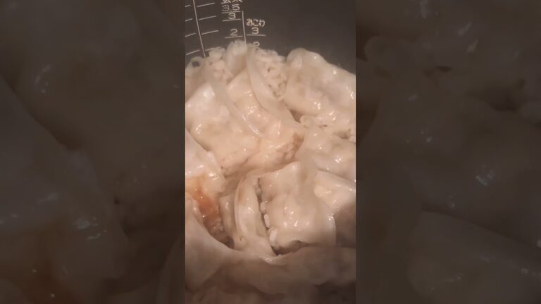 【炊飯器】市販の餃子を炊飯器にぶち込んだ結果 #おうちごはん #炊飯器 #shorts