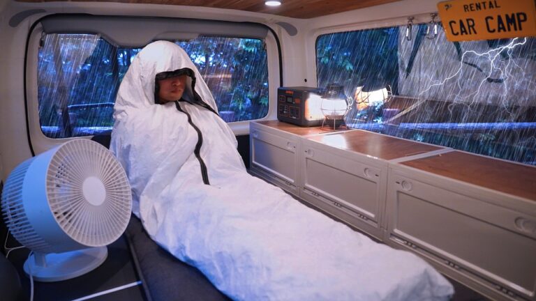 [Rainy Compilation]Camping Alone in Stealth Campervan in Rain. Over Half Million Views.