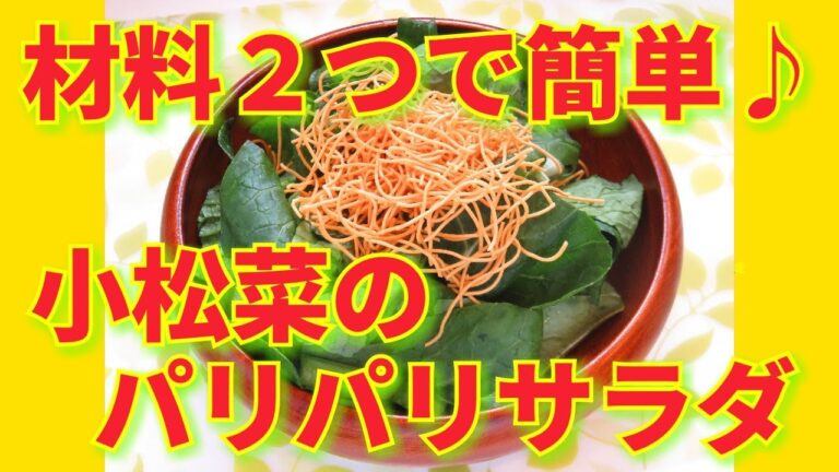 【休止中】★レシピ動画★材料２つで簡単♪小松菜のパリパリサラダ★【hirokoh(ひろこぉ)のおだいどこ】