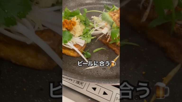 絶品！薬味たっぷり“厚揚げステーキ” #料理 #つまみ#ビール#豆腐#ゆずゴショウ＃薬味