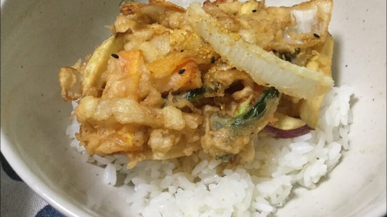 野菜かき揚げ丼の作り方を教えます❤️自家製タレが美味い😋
