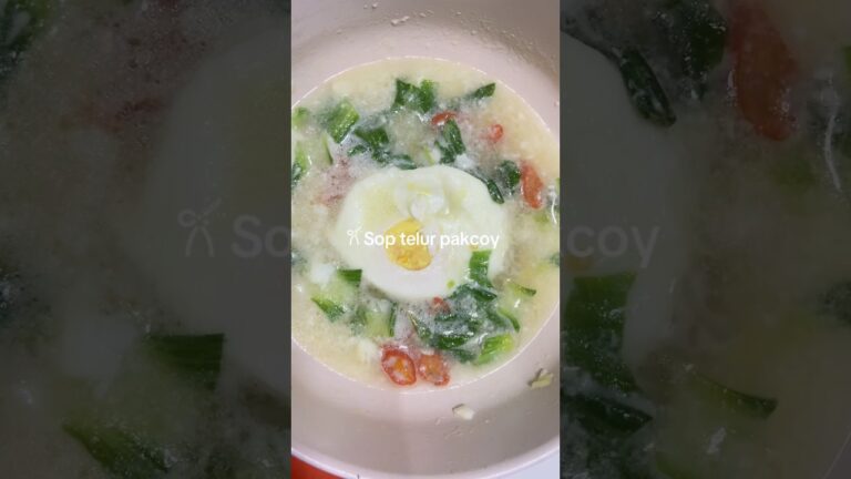 Tutorial bikin sop telur pakcoy #anakkost #food #belajarmasakyuk #cooking #sekolahmemasak #jajanan