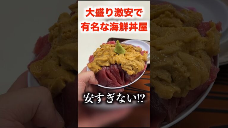 大盛り激安で有名な海鮮丼屋が色々とおかしすぎるんだが。。。#shorts #イケメン #飯テロ