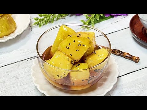 外はカリカリ中はほくほく蜜はとろとろおいしい大学芋 delicious honey sweet potato