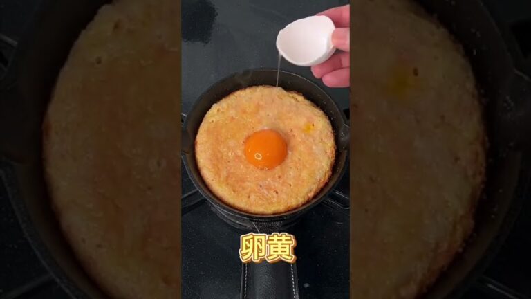 【キャンプ飯】スキレットで長芋ふわふわ焼き #キャンプ飯 #長芋 #ふわふわ焼き