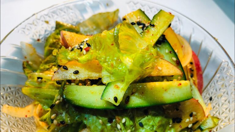 (3-1)チョレギサラダ作り方(상추 사라다)