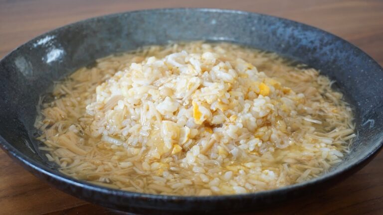 毎日炒飯92日目！【なめ茸炒飯】をつくってみた！なめ茸をたくさん使った餡かけチャーハンは絶品でした！！