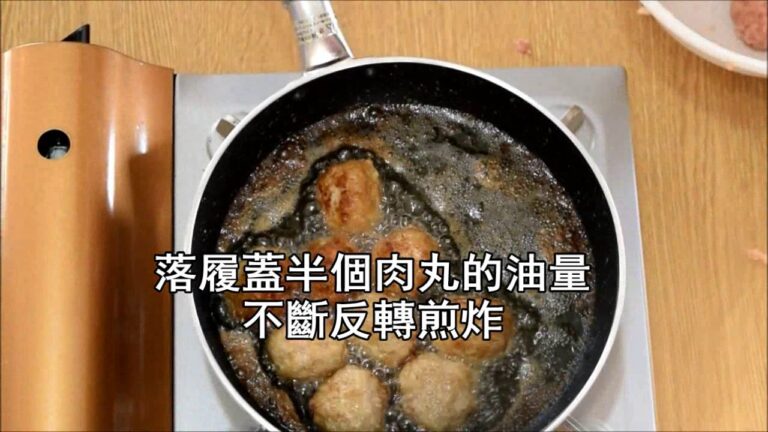 50 肉団子甘酢あん中国語　　肉丸造法