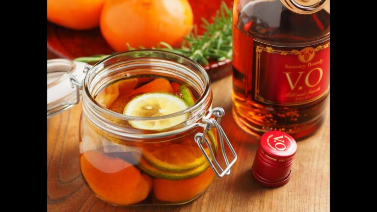 ローズマリー香る柿のフルーツブランデー