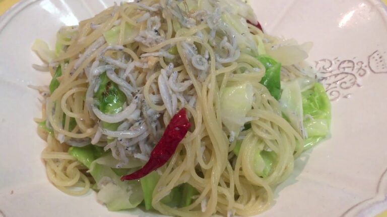 【ペペロンチーノ しらす キャベツ 和風 パスタ 夜メニュー 広島市 中区 中町】