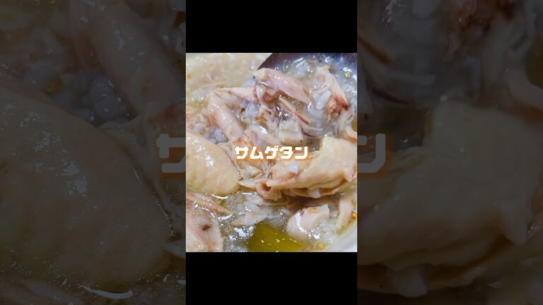 炊飯器に入れてほっとくだけでホロホロのサムゲタンできた！辻チャンネルのレシピ参考にしたよ👍🏻#炊飯器レシピ  #簡単レシピ  #サムゲタン